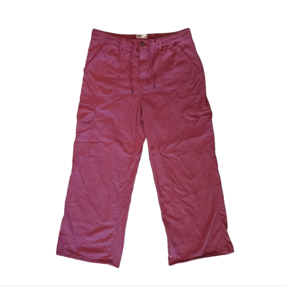 SO High Rise Cargo Wide Leg Pants Dusty Mauve XL